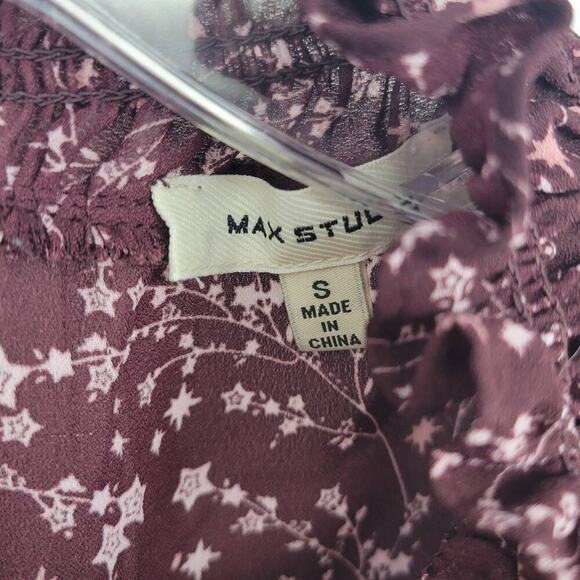 Max Studio Smocked Cuff Long Sleeve Mock Neck Top Blouse Size Small - Picture 5 of 7